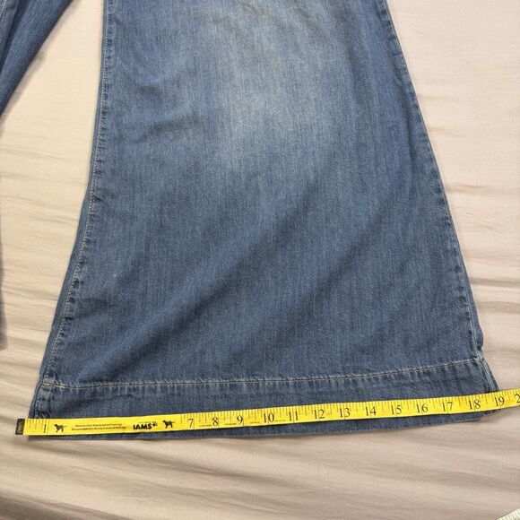 Free People We The Free Forget Me Knot Pull-On Jeans Size XS Mid Rise Wide Leg - Picture 5 of 12